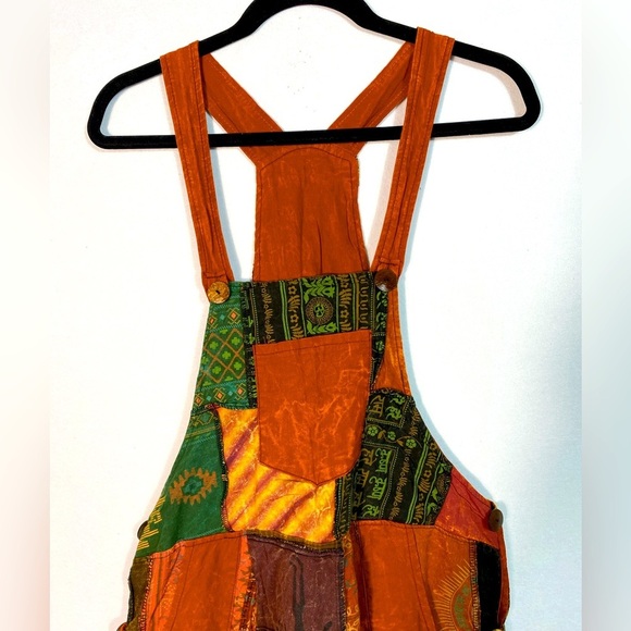 Colorful Patchwork Overalls - Picture 11 of 12